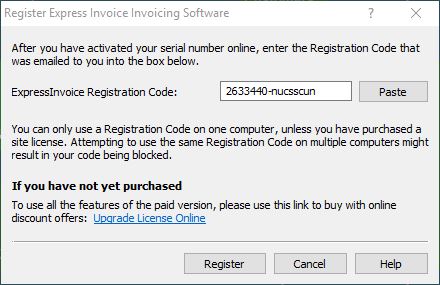 express invoice 3.87 serial